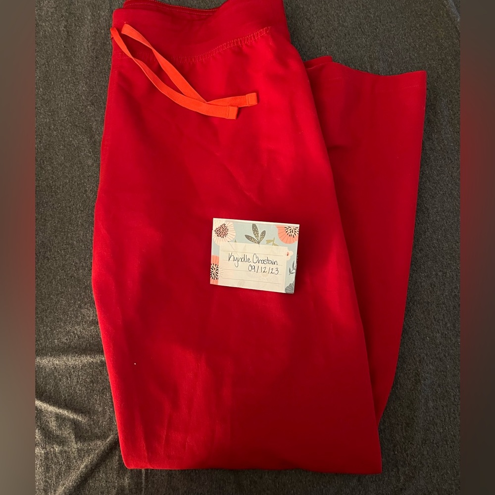 winning red livingston scrub pants